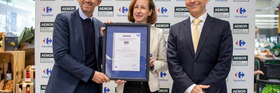 Carrefour, primera empresa de distribución con certificado ‘Desperdicio alimentario cero’ de Aenor