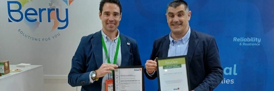 La planta de Berry Global en Pamplona obtiene las certificaciones RecyClass y UNE 15343 de reciclabilidad y contenido reciclado